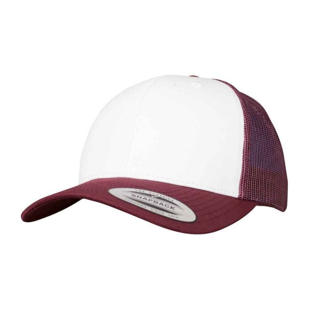 Flexfit Retro Trucker Cap / Maroon/White
